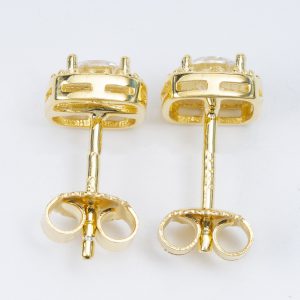 S925 Silver Round 50mm Moissanite Stud Earrings - Elegant Jewelry Choice