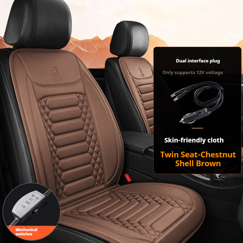 Cozy Winter Plush Electric Heated Car Seat for Ultimate Comfort - Image 2