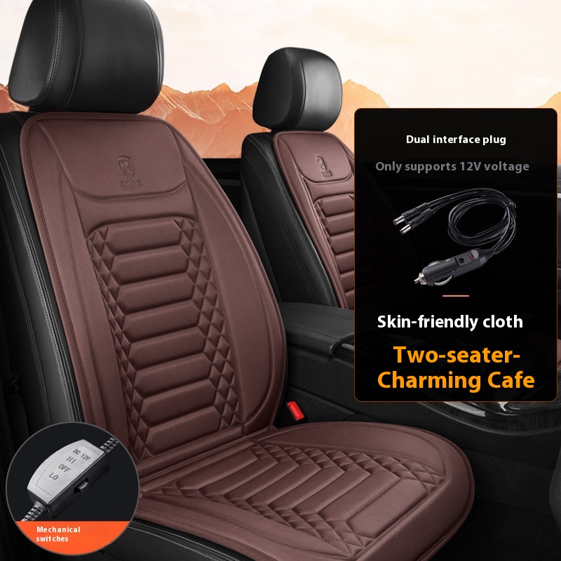 Cozy Winter Plush Electric Heated Car Seat for Ultimate Comfort - Image 3