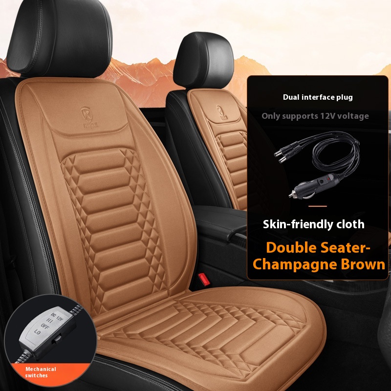 Cozy Winter Plush Electric Heated Car Seat for Ultimate Comfort - Image 4