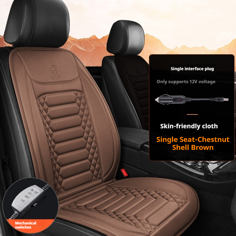 Cozy Winter Plush Electric Heated Car Seat for Ultimate Comfort - Image 11