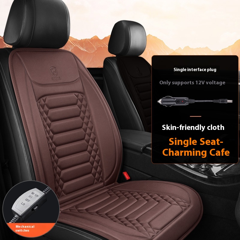 Cozy Winter Plush Electric Heated Car Seat for Ultimate Comfort - Image 12