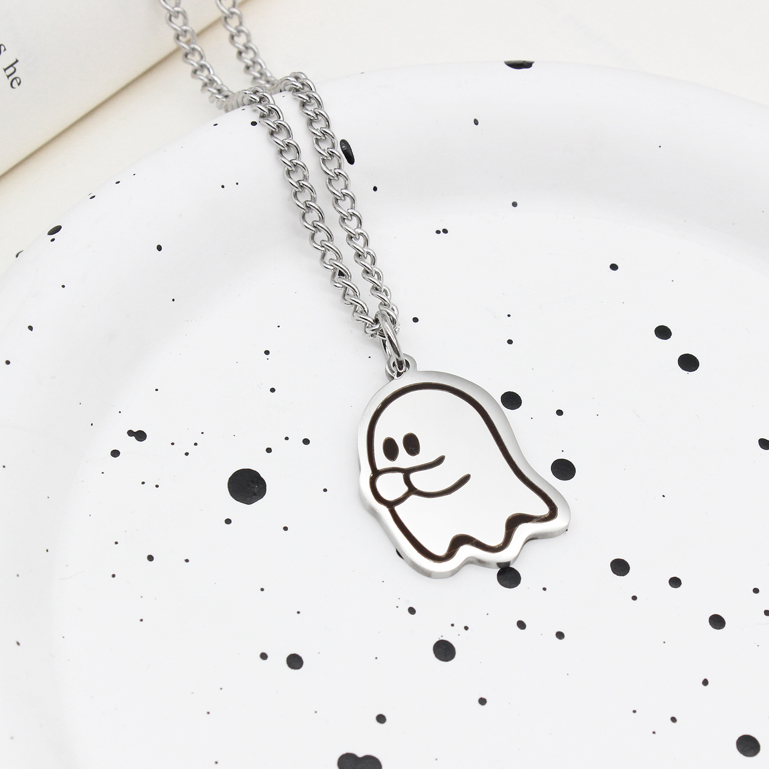 Adorable Halloween Love Ghost Necklace for Couples - Men & Women Pendant Accessories - Image 6