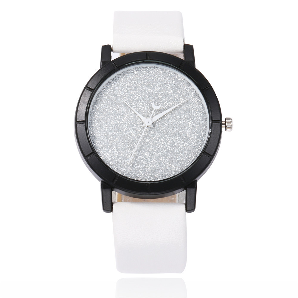 Elegant and Minimalist Gypsophila Belt Watch for Women - Frosted Moon Pointer Quartz Timepiece for Students and Couples - Image 2