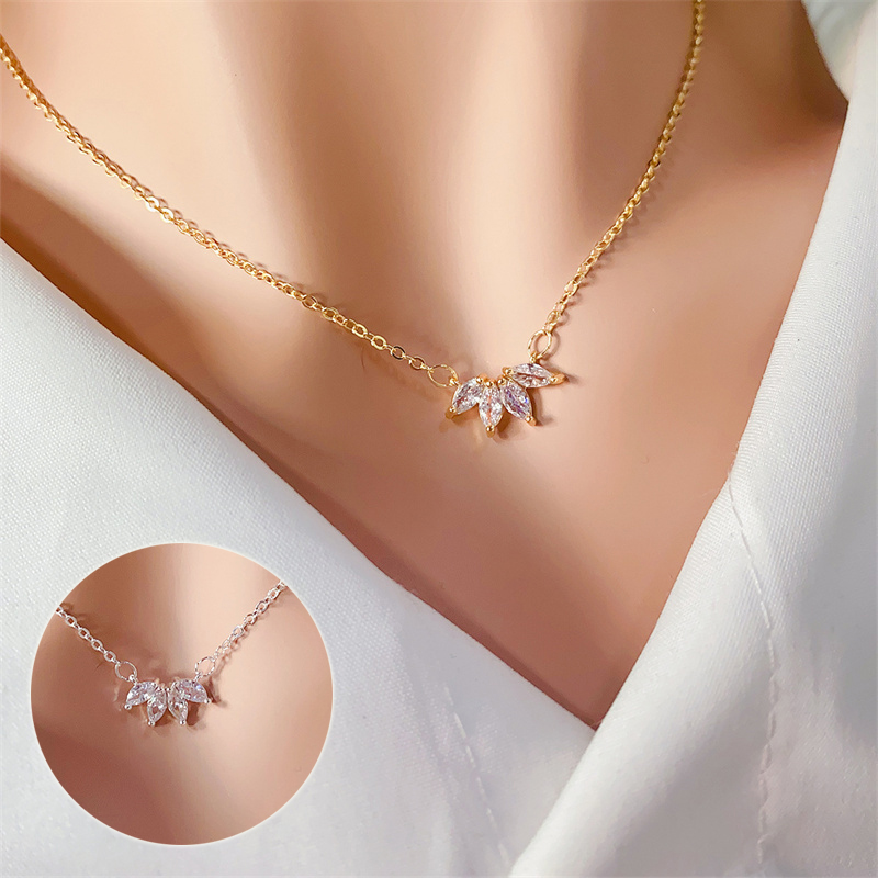 Minimalist Shining Flower Petal Necklace for Women | Lotus Flower Pendant Jewelry Gift for Girls & Party Anniversaries - Image 7