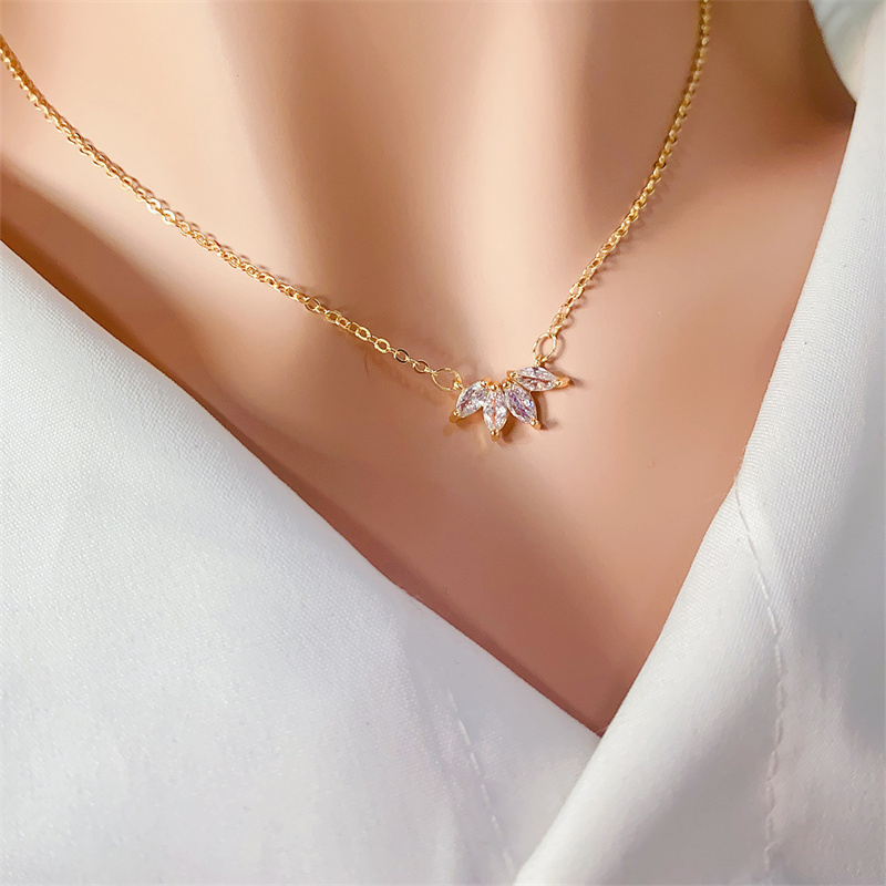 Minimalist Shining Flower Petal Necklace for Women | Lotus Flower Pendant Jewelry Gift for Girls & Party Anniversaries - Image 8