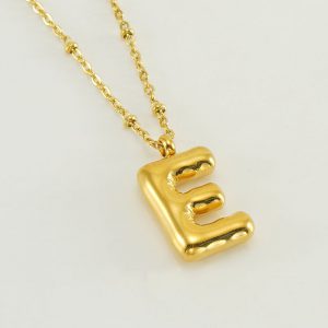 Trendy Women’s Bubble Letter Pendant Necklace - Stylish Fashion Accessory