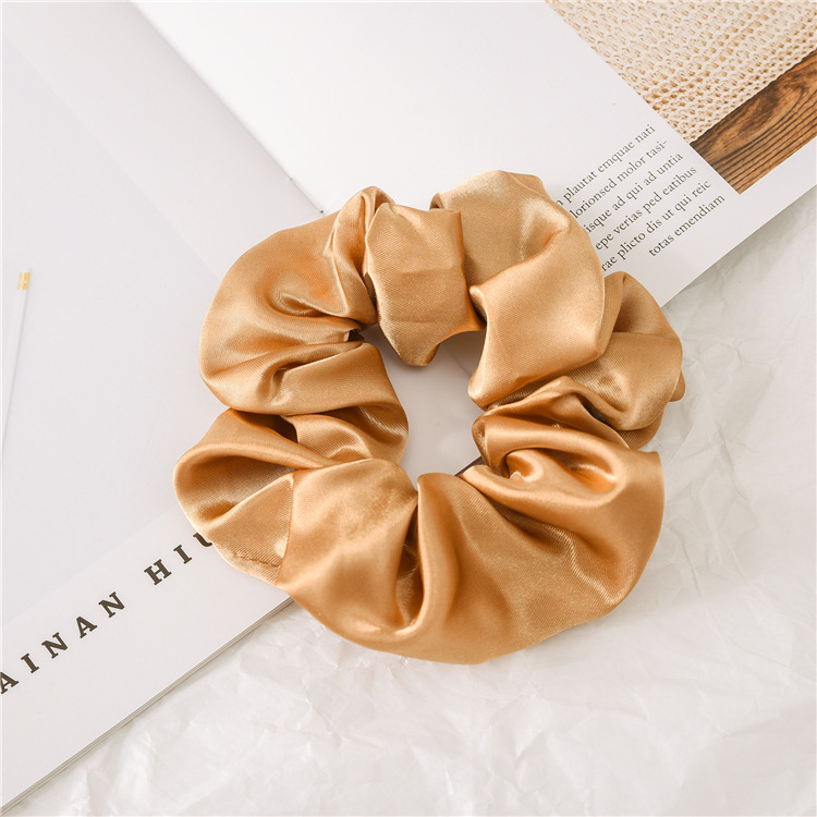 Satin Cloth Large Intestine Circle Hair Tie Set - Vibrant Solid Colors - Image 7