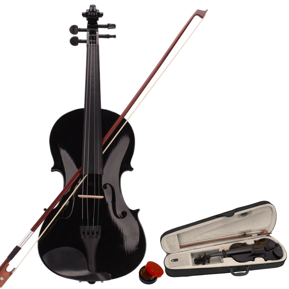 Premium Black Acoustic Violin - Exceptional Sound and Craftsmanship