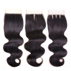 Real Hair Block Body Wave 4X4 Lace Closure for Natural Looking Style