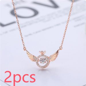 Angel Wings Necklace for Women - Korean Light Luxury & Simple Elegance