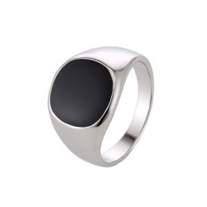 Classic Smooth Oil Dripping Men's Zinc Alloy Ring - Stylish & Durable