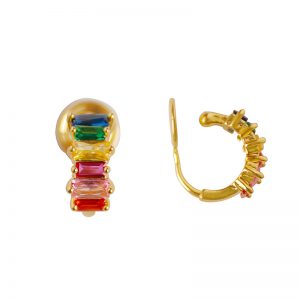 Trendy Colorful Zircon Earrings for Women - Fashion Personality Accessory