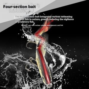 Multi-Section Metal Link Flexible Swimming Simulation Fish Combo Suit