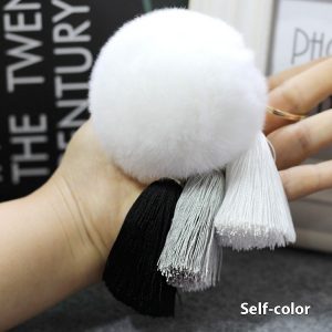Stylish Creative Tassel Rex Rabbit Pompons Key Chain Pendant