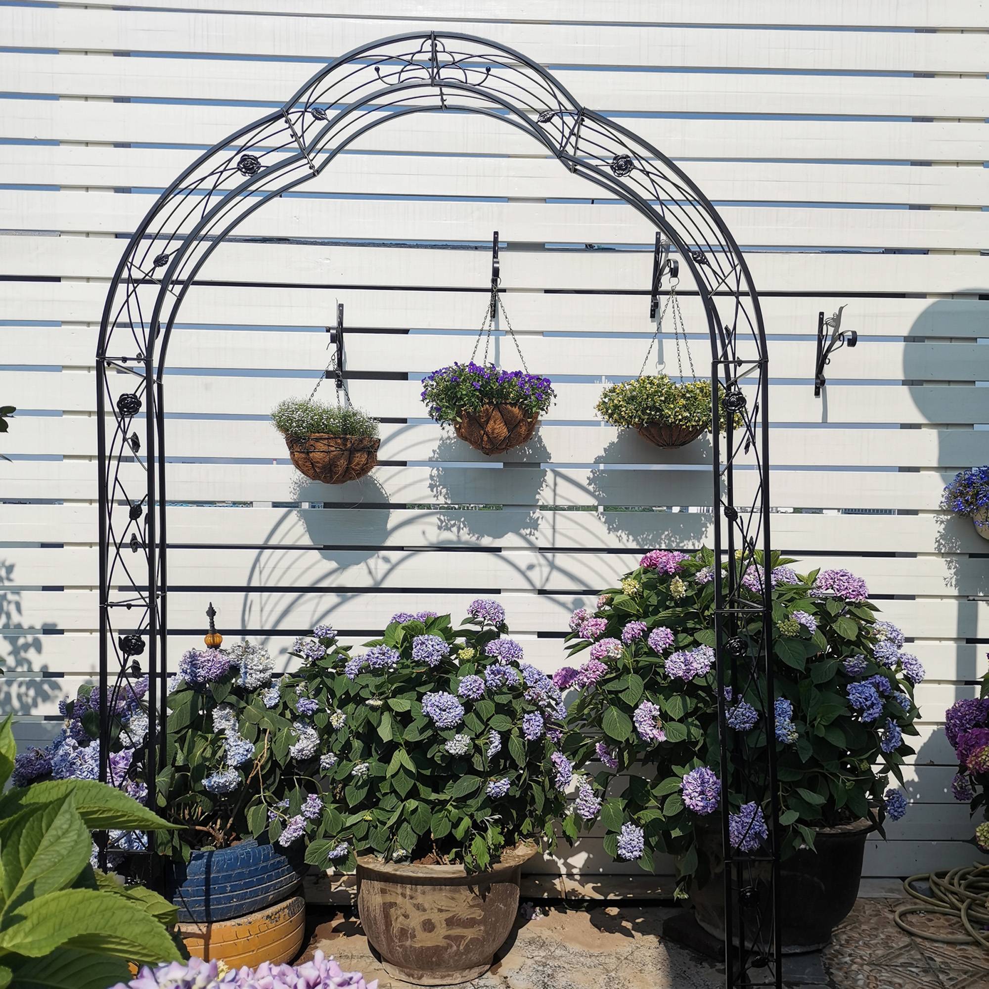 Versatile Metal Garden Arch - 8 Styles for Trellis & Climbing Plants Outdoors