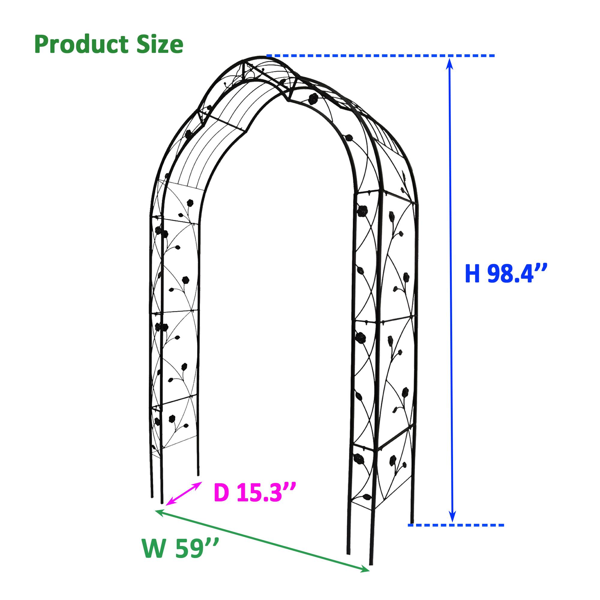 Versatile Metal Garden Arch - 8 Styles for Trellis & Climbing Plants Outdoors - Image 12