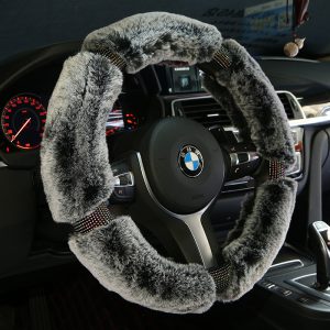 Winter Plush Car Steering Wheel Cover - Korea Diamond Fashion Cute Handle Accessory