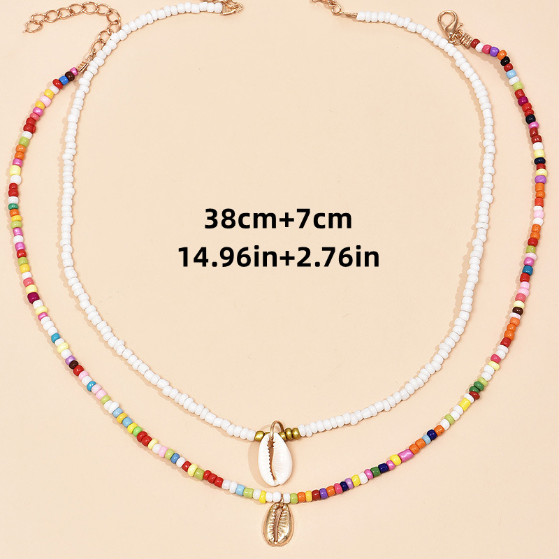 Handmade White Bead Clavicle Chain for Women - Elegant Beaded Jewelry - Image 9