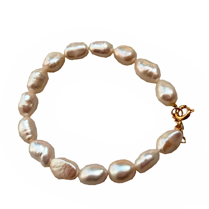 Stunning Natural Freshwater Baroque Pearl Bracelet - Unique Design - Image 3