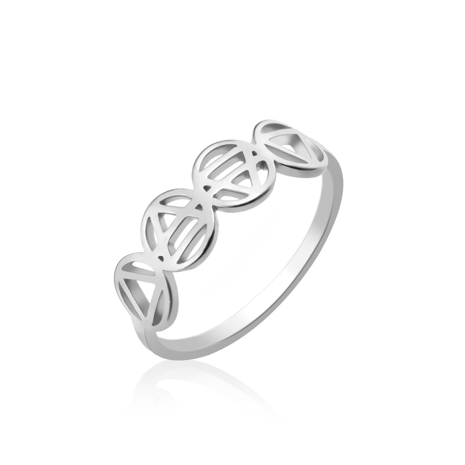 Air Women's Earth Water Fire Planet Element Stainless Steel Ring - Unique Jewelry