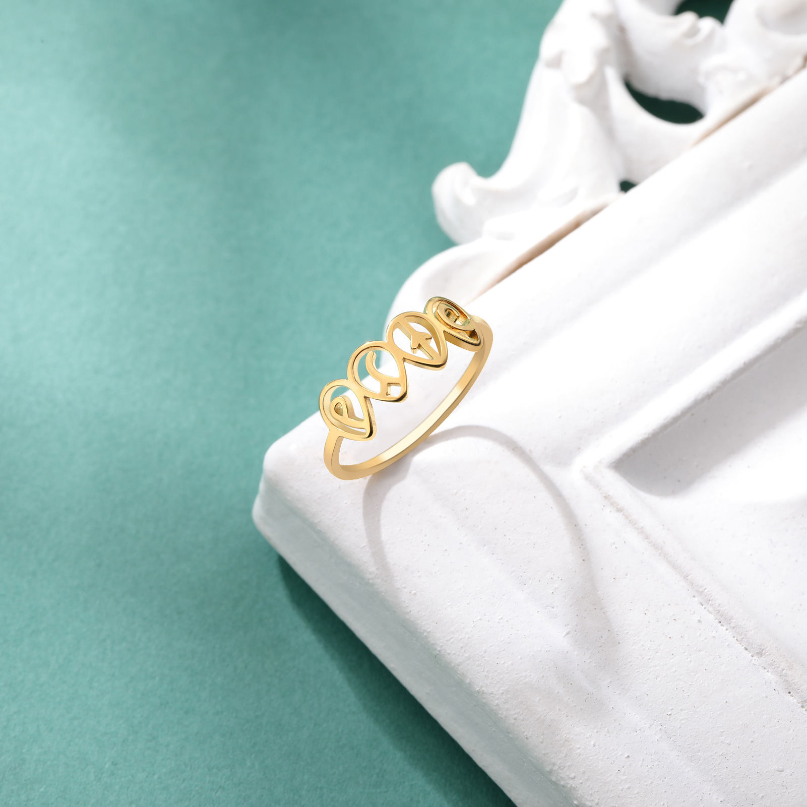 Air Women's Earth Water Fire Planet Element Stainless Steel Ring - Unique Jewelry - Image 2