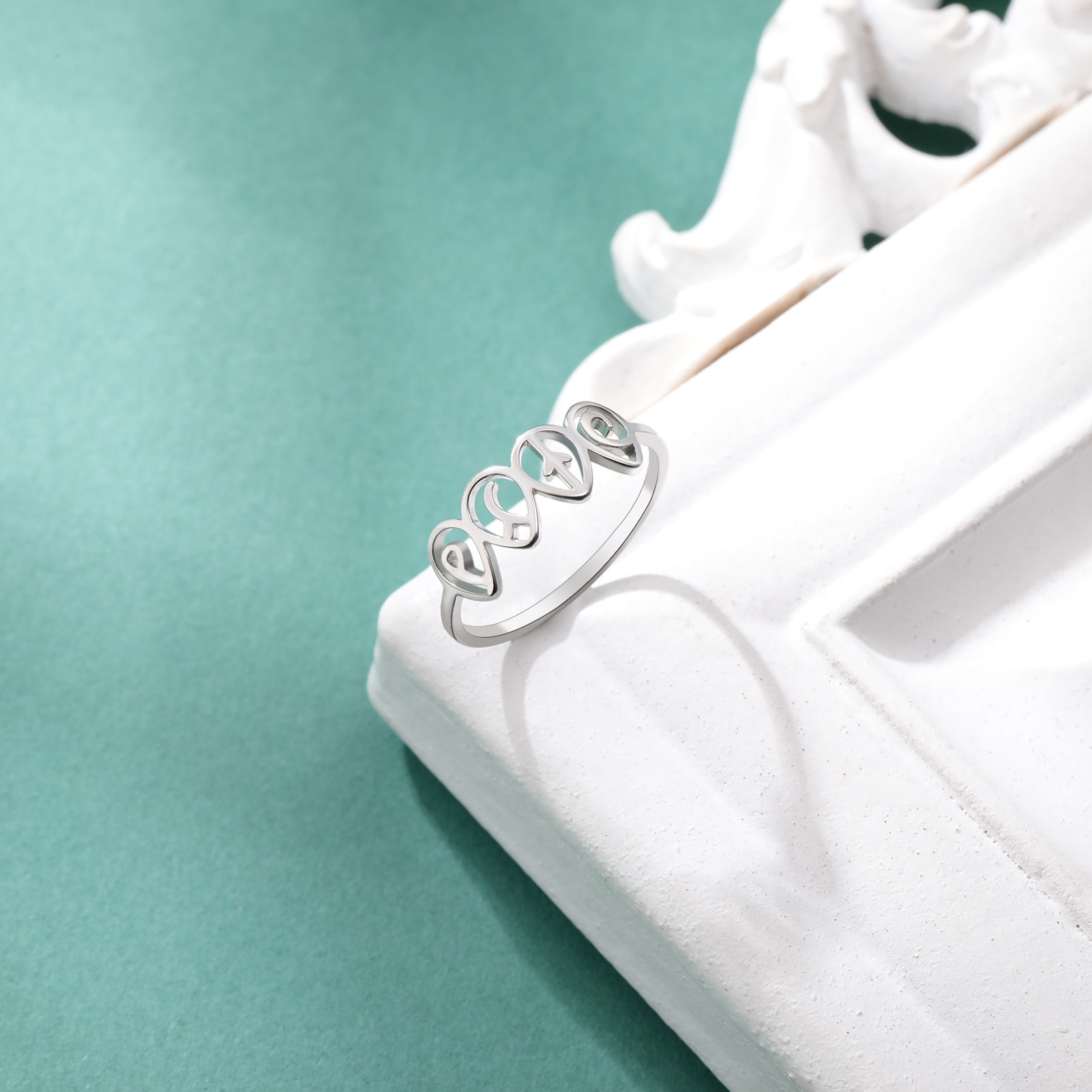 Air Women's Earth Water Fire Planet Element Stainless Steel Ring - Unique Jewelry - Image 4