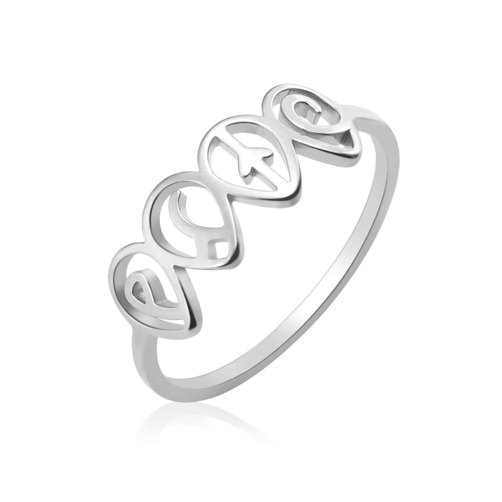 Air Women's Earth Water Fire Planet Element Stainless Steel Ring - Unique Jewelry - Image 10