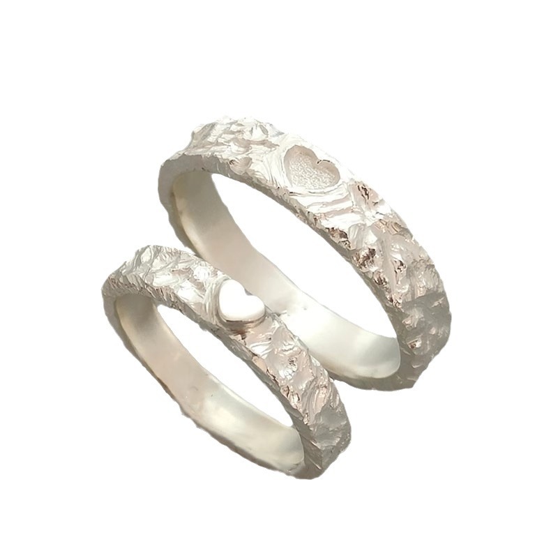 Hand In Hand White Head Love Couple Ring - Open Design for Couples - Image 5