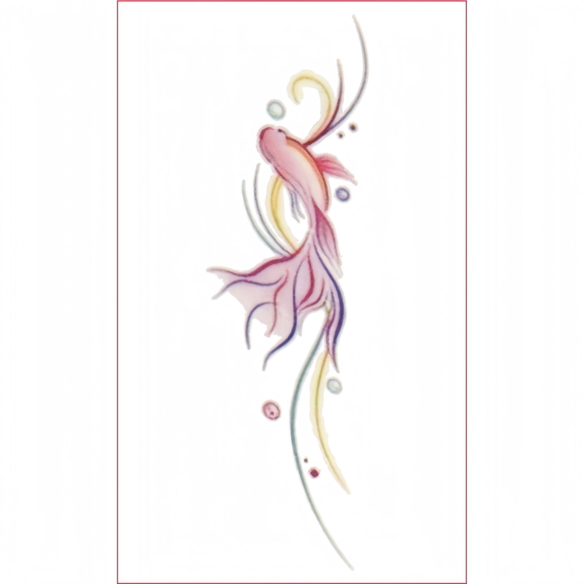 Pink Koi Tattoo Sticker for Women - Waterproof, Durable, and High-Quality Design - Image 7