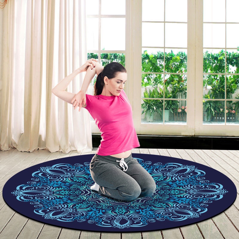 Professional Natural Rubber Round Yoga Mat for Ultimate Comfort and Performance - Image 2
