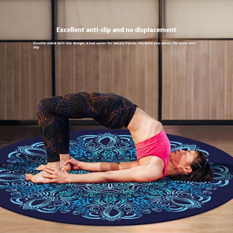 Professional Natural Rubber Round Yoga Mat for Ultimate Comfort and Performance - Image 4