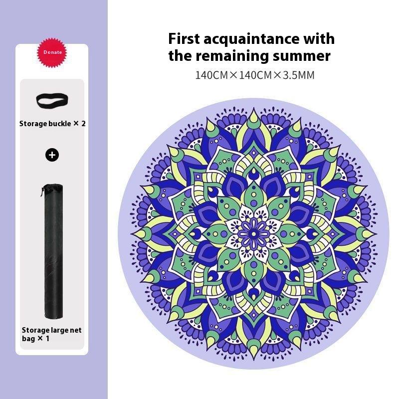 Professional Natural Rubber Round Yoga Mat for Ultimate Comfort and Performance - Image 9