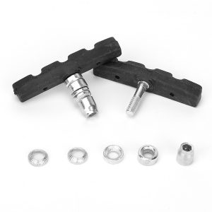 5 Pairs V Bike Brake Pads Set - 70mm Non-Slip V-Brake Blocks for Road & Mountain Bicycles with Hex Nuts and Spacers