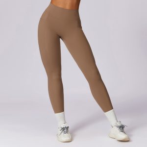 Quick-Drying High Waist Brushed Yoga Pants for Skinny Hip Raises
