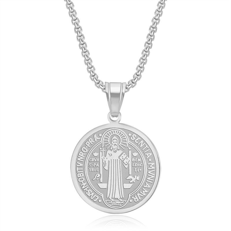 Stainless Steel St. Benedict Necklace - Durable & Stylish Religious Jewelry - Image 5