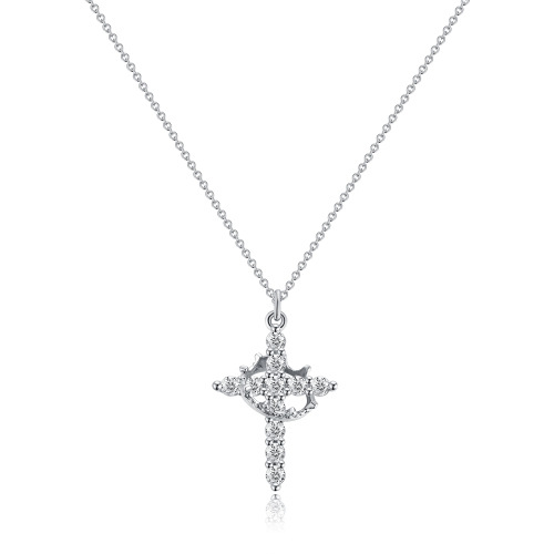 Fashion Jewelry Cross Full Diamond Crown Rotatable Necklace - Stunning & Elegant - Image 11