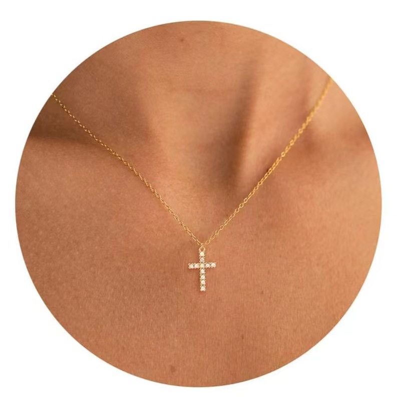 Fashion Jewelry Cross Full Diamond Crown Rotatable Necklace - Stunning & Elegant - Image 13