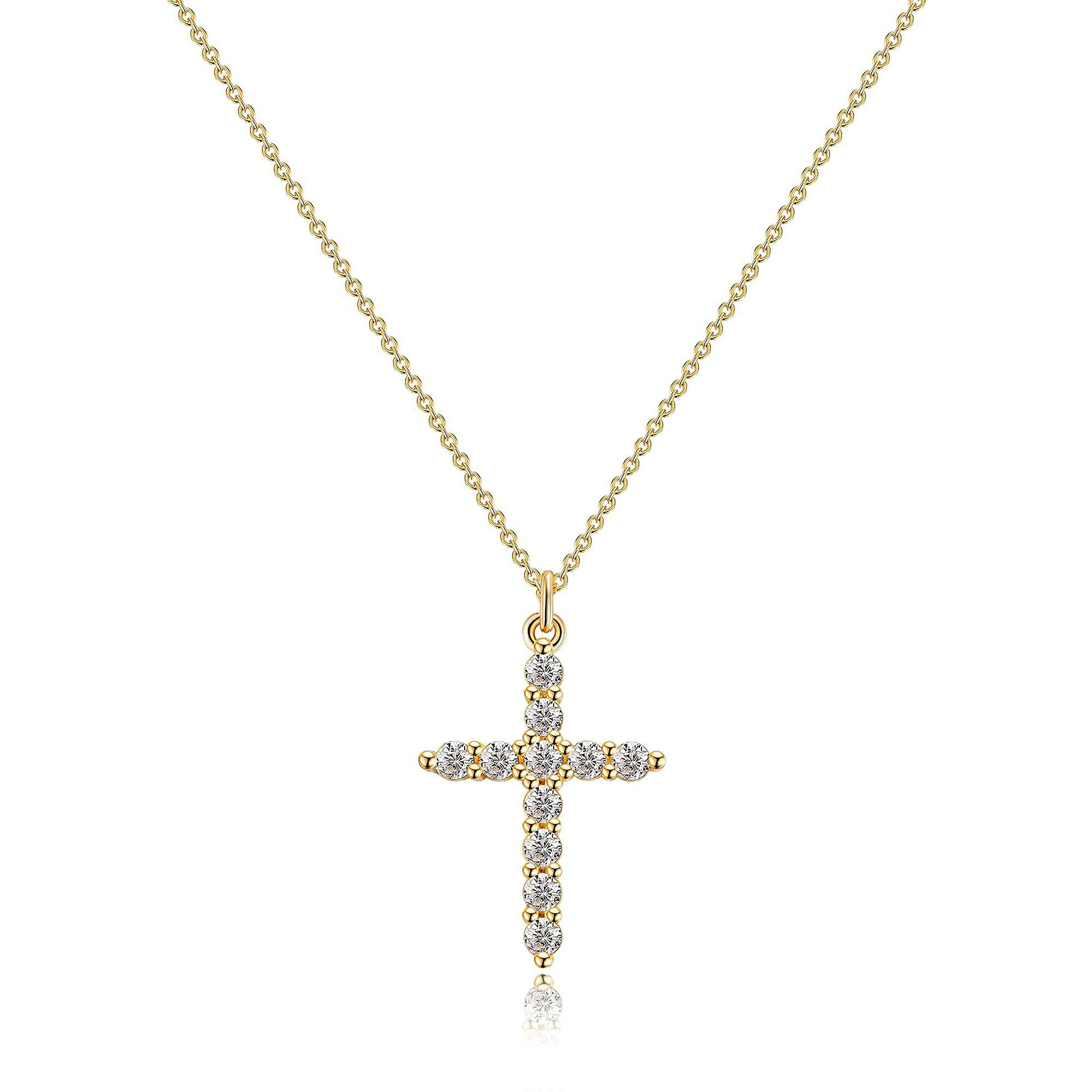 Fashion Jewelry Cross Full Diamond Crown Rotatable Necklace - Stunning & Elegant - Image 14