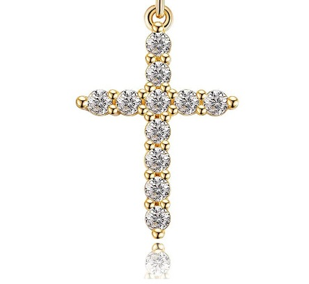 Fashion Jewelry Cross Full Diamond Crown Rotatable Necklace - Stunning & Elegant - Image 16