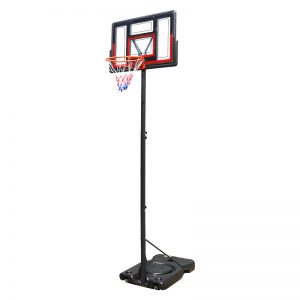 TotheCORE Adjustable Portable Basketball Stand 4.43-10.00ft with PC Backplate, Large Base & Wheels for Ultimate Performance