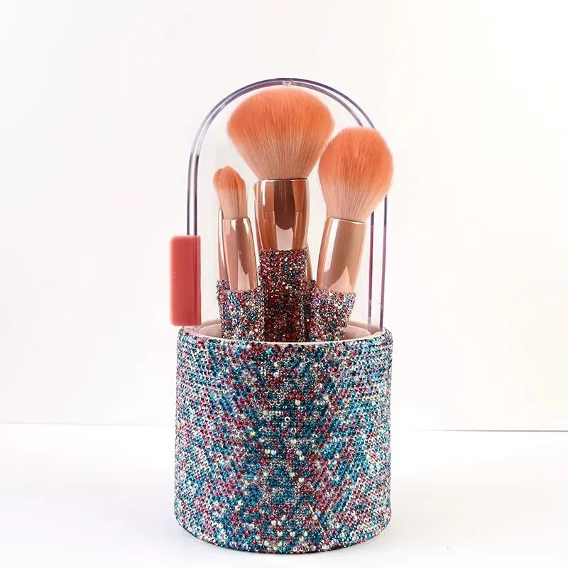 Light Luxury Diamond-Embedded Makeup Brush Set | 8 Premium High-End Brushes - Image 15