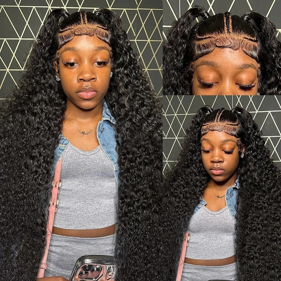 13x6 Front Lace Wig for Women - Medium Long Curly Hair Cover - Image 6