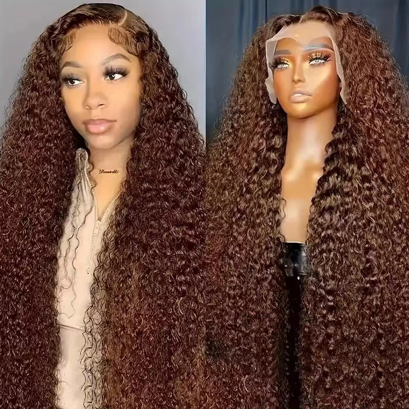 13x6 Front Lace Wig for Women - Medium Long Curly Hair Cover - Image 12