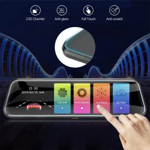 HD 1080p Dual Lens Car Rearview Mirror Dash Cam Recorder