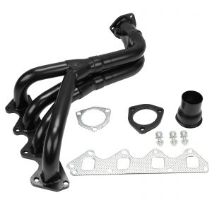 Black Exhaust Header for Suzuki 89-94 Geo Tracker 1.6L, 85-95 Samurai 1.3L, 89-94 Sidekick 1.6L - Enhance Performance, Shop Now!