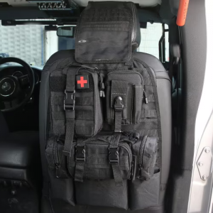 Universal Tactical Vehicle Back Seat Organizer with 3 Removable Pouches for Ultimate Storage Solutions