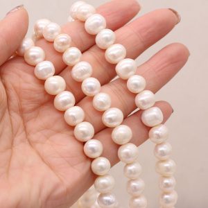 Natural Freshwater Pearl Punch Bead String - Elegant Jewelry Making Essential