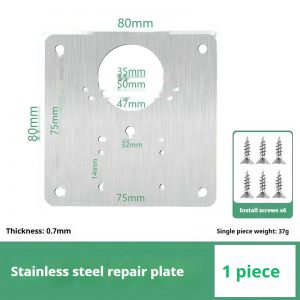 Durable Stainless Steel Cabinet Door Hinge Repair Patch for Quick Fixes
