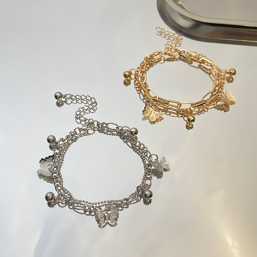 Women's Double-Layer Butterfly Beach Anklet - Stylish & Elegant Accessory - Image 6